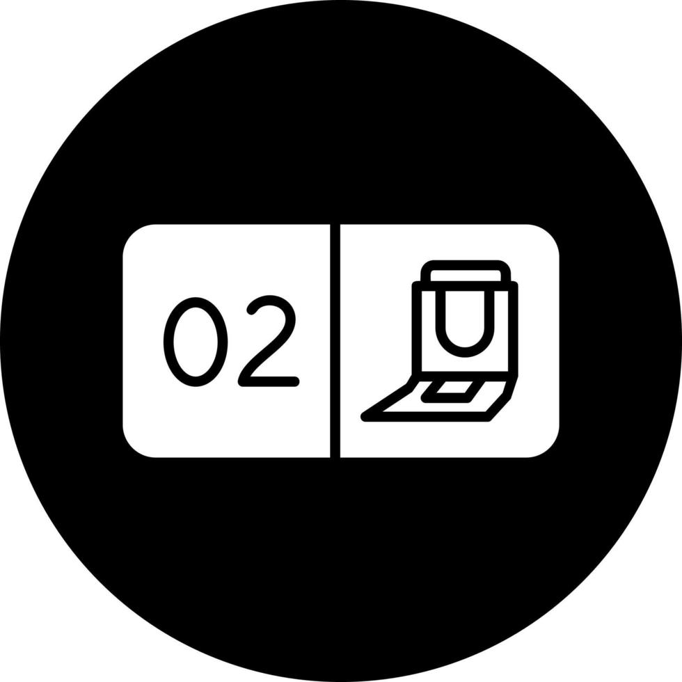 Seat Number Two Vector Icon