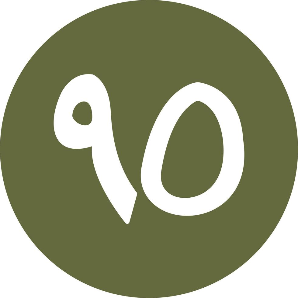 Arabic Number Ninety Five Vector Icon