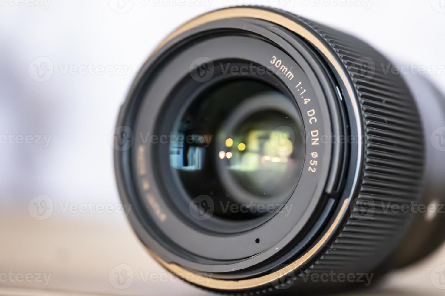 Close up of a Mirrorless camera lens photo