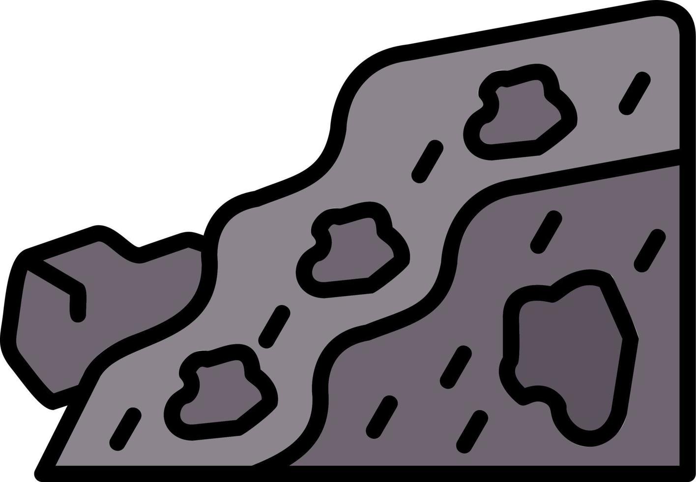 Rock Landsliding Icon vector