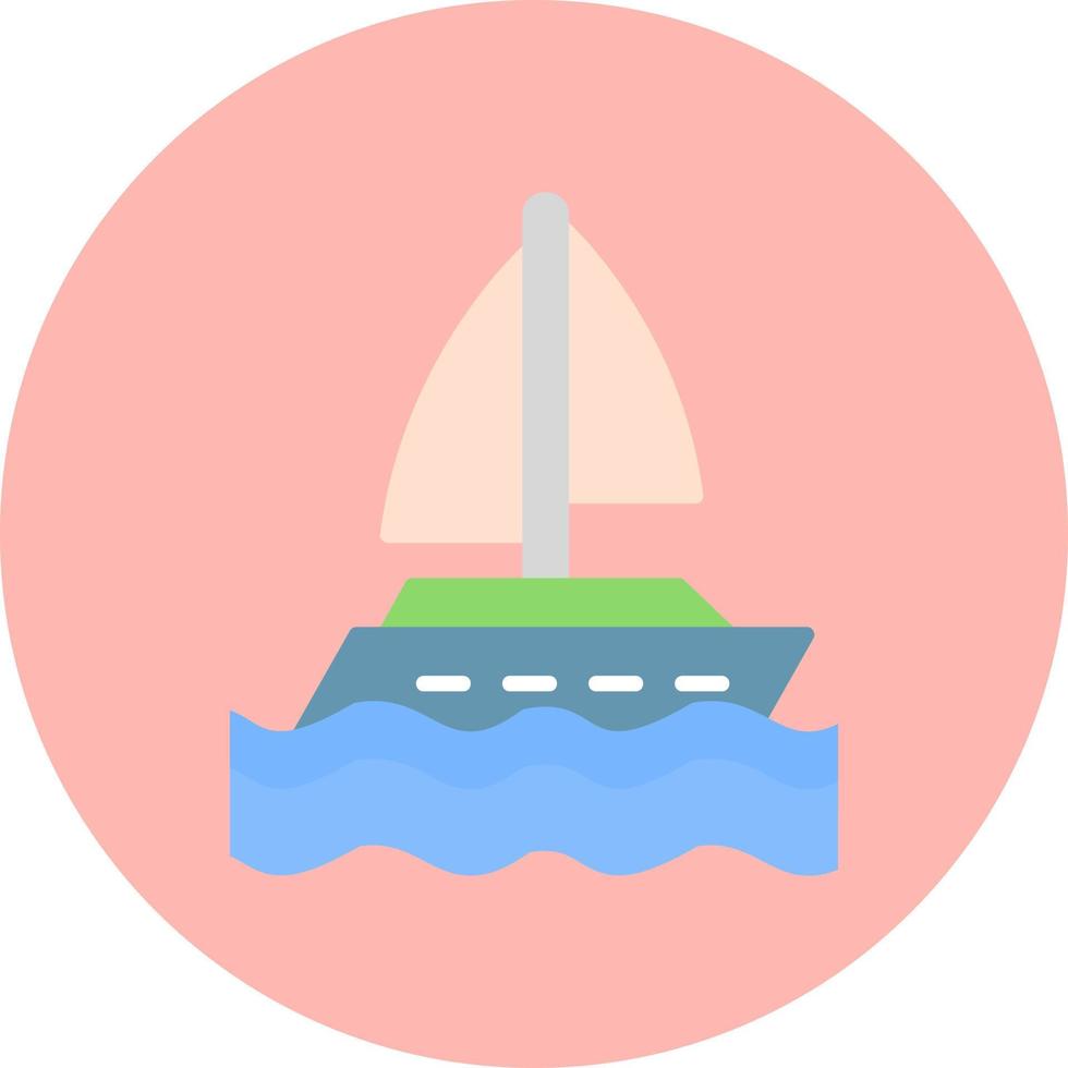 vela barco icono vector