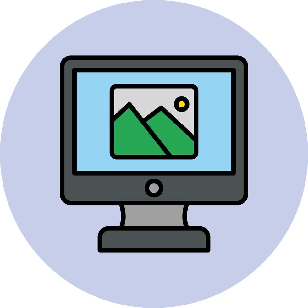 Computer Gallery Icon vector