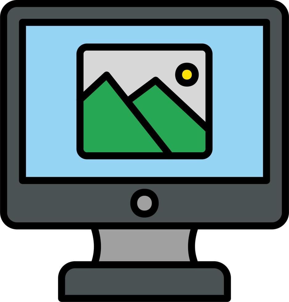 Computer Gallery Icon vector