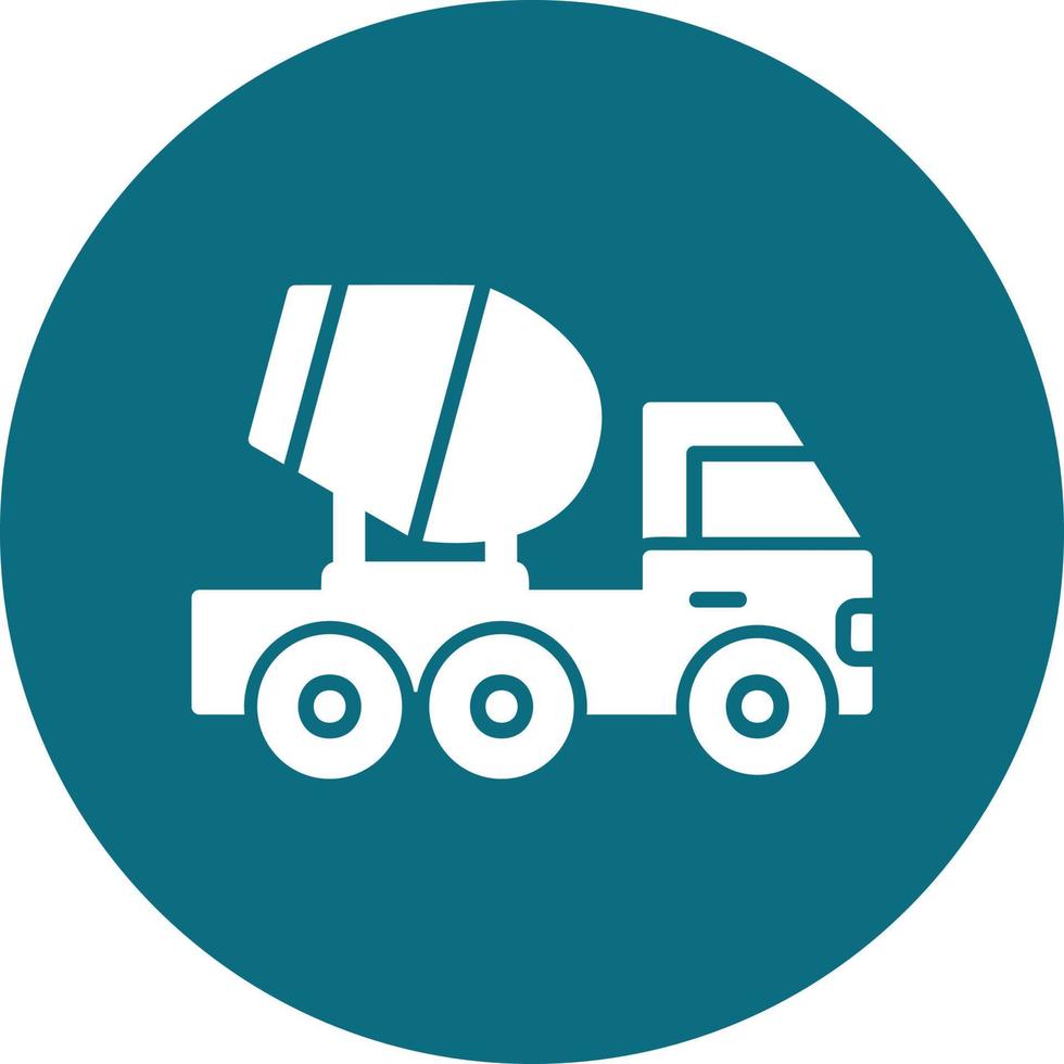 Mixer Truck Vector Icon