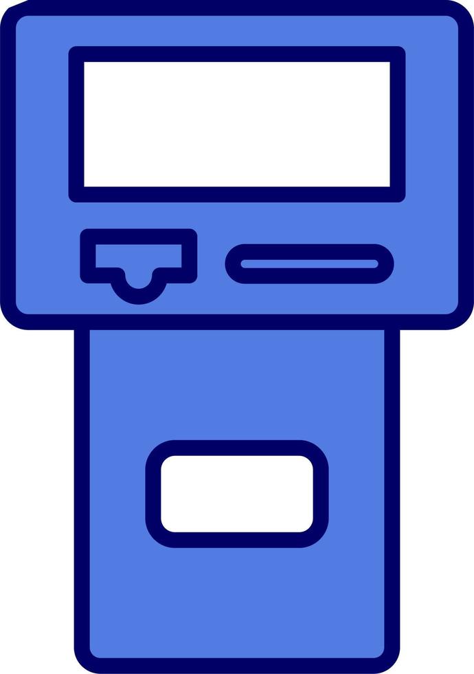 Cash kiosk icon vector