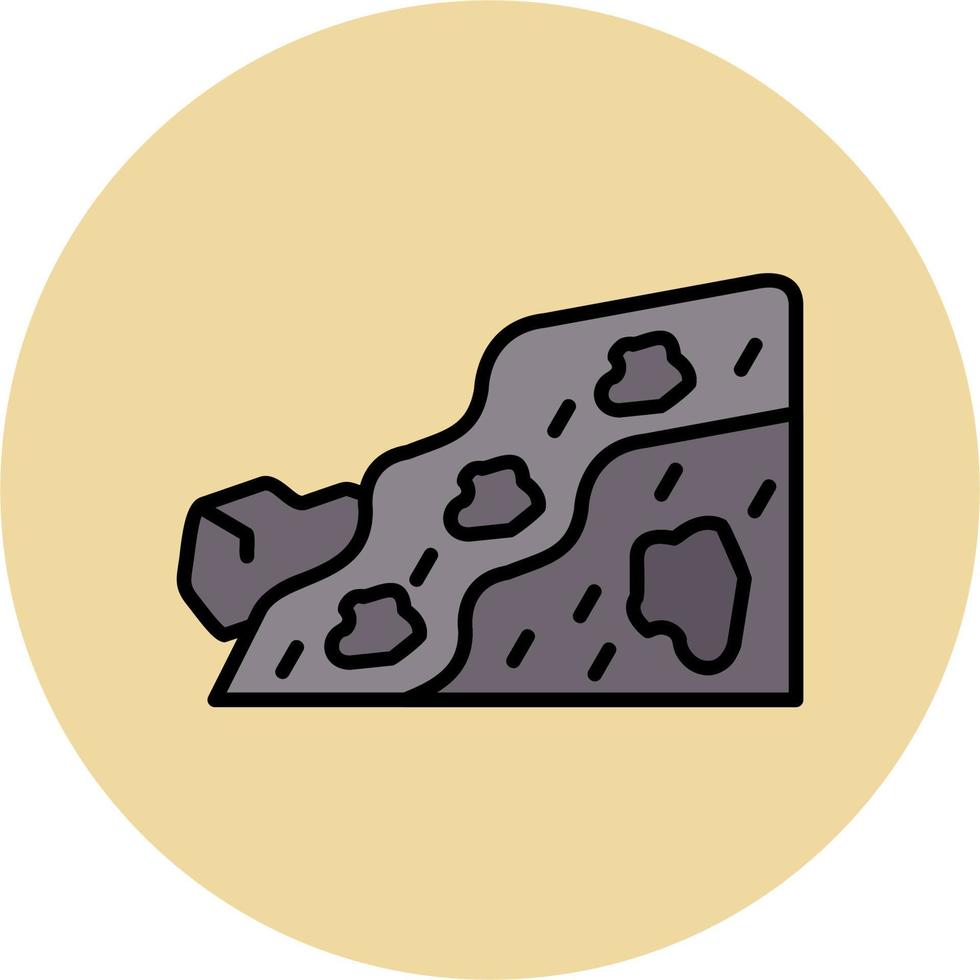 Rock Landsliding Icon vector