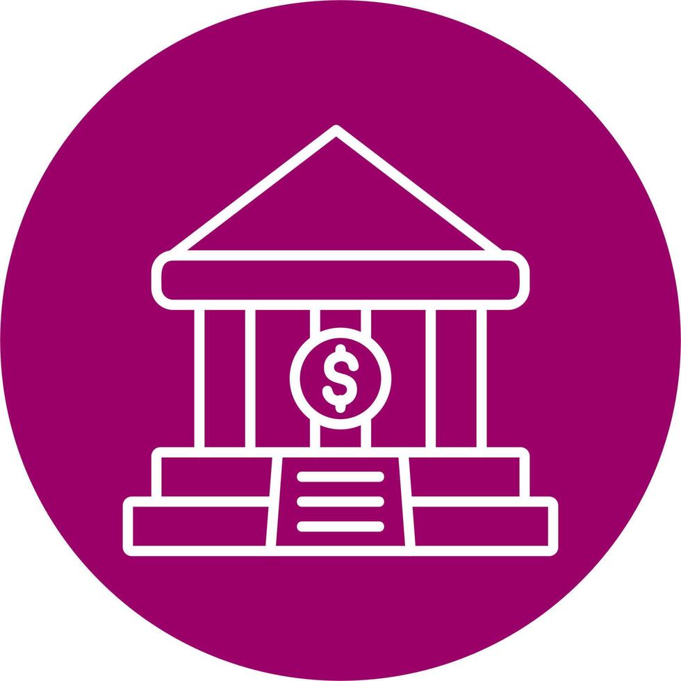 Bank Building Icon vector