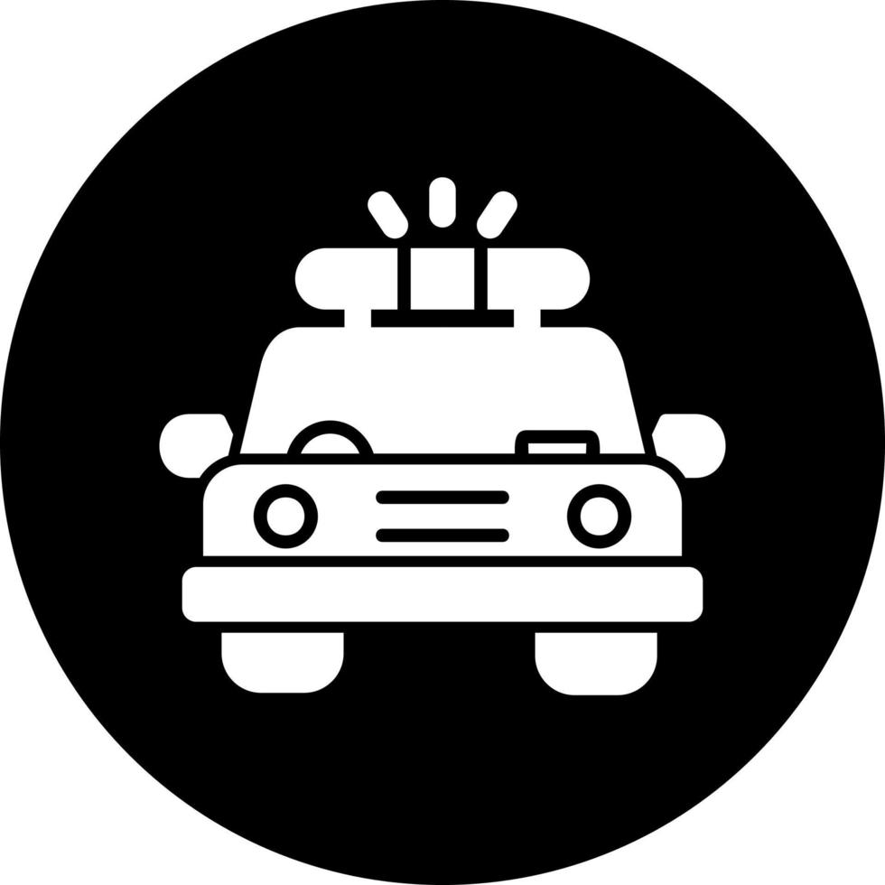 icono de vector de coche de policía