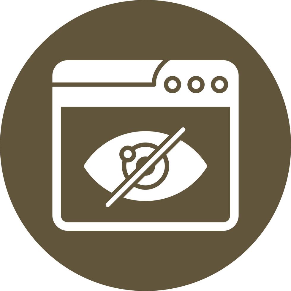 Web Hide Vector Icon
