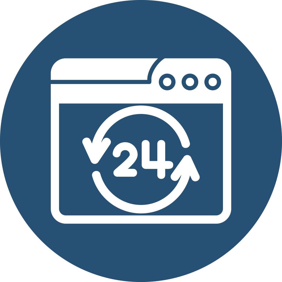 24 Hours Vector Icon