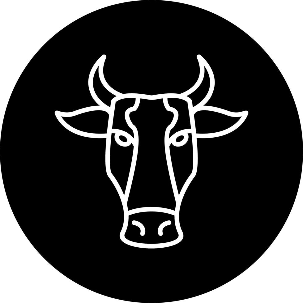 icono de vector de vaca