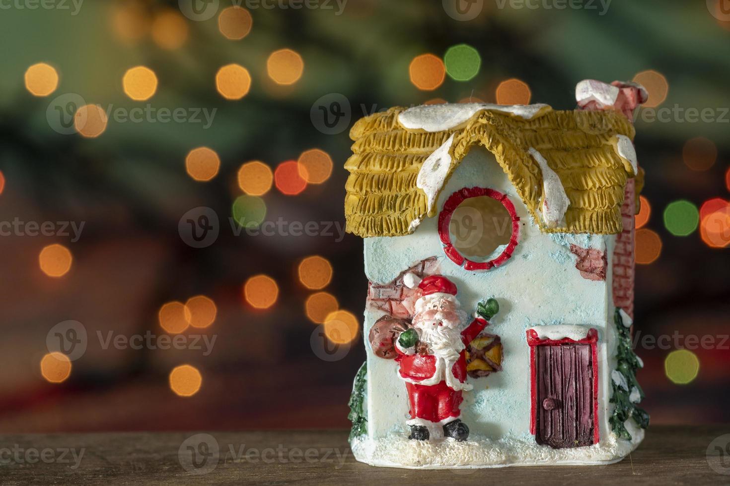 Christmas ornaments on abstract background photo