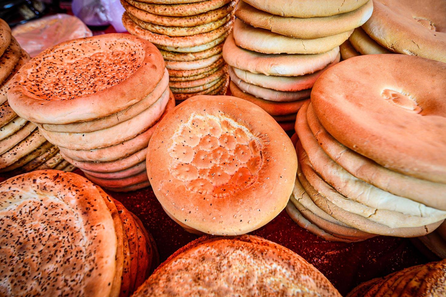 Various naan at the Grand Bazaar in Urumqi, Xinjiang photo