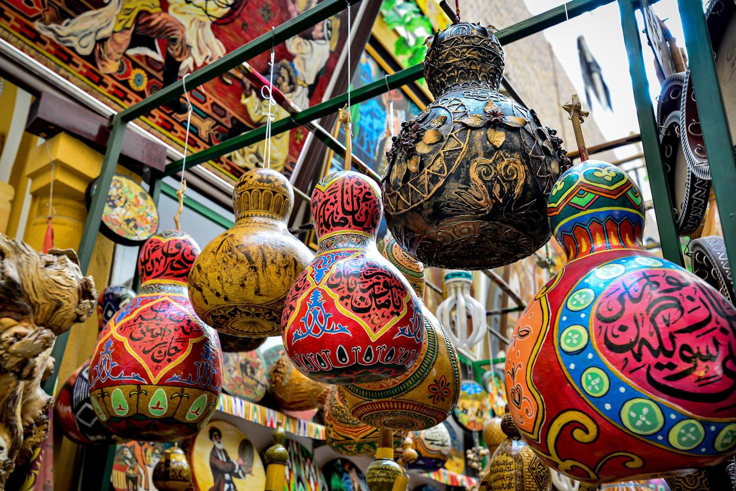 Painted gourds at Grand Bazaar in Xinjiang, China photo