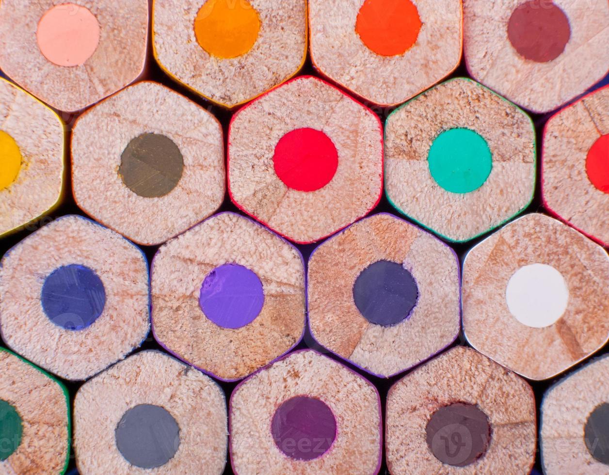 Color pencils close-up photo