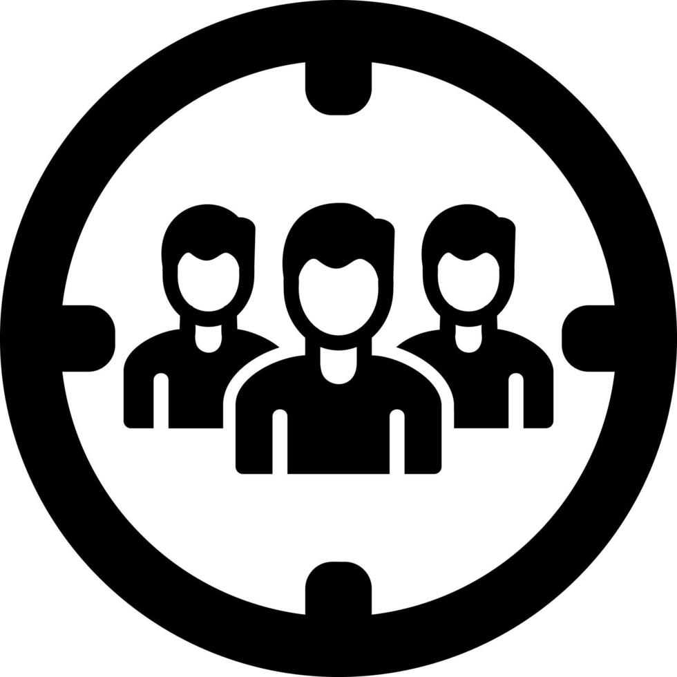 icono de vector de grupo de enfoque