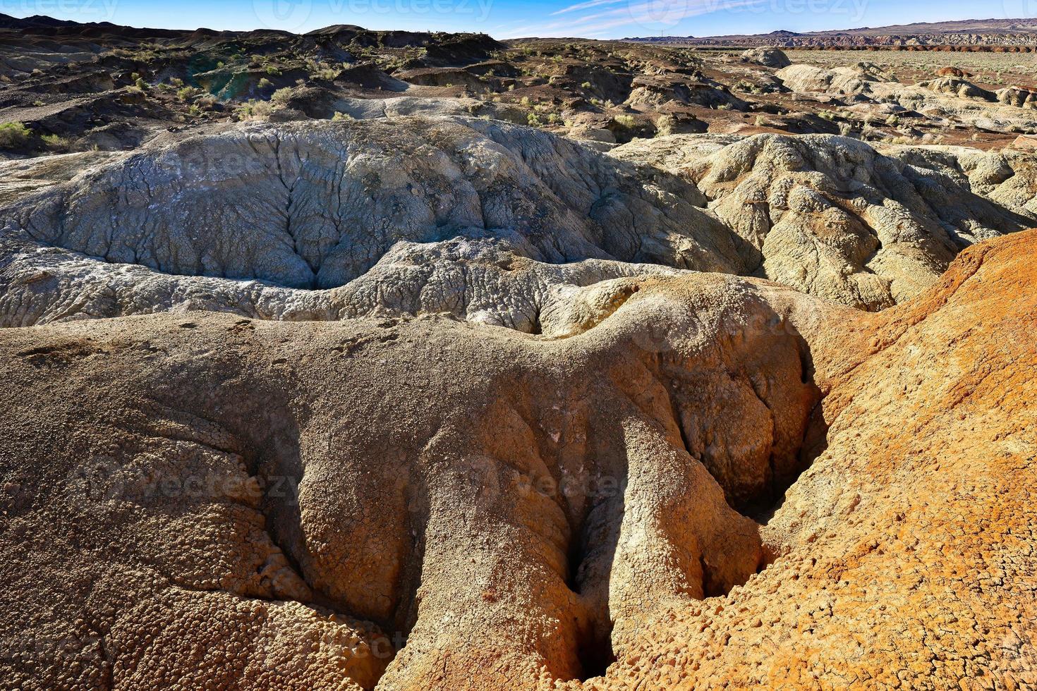 The Wucai City Scenic Area near Urumqi, Xinjiang, has a magnificent and dazzling Danxia landform photo