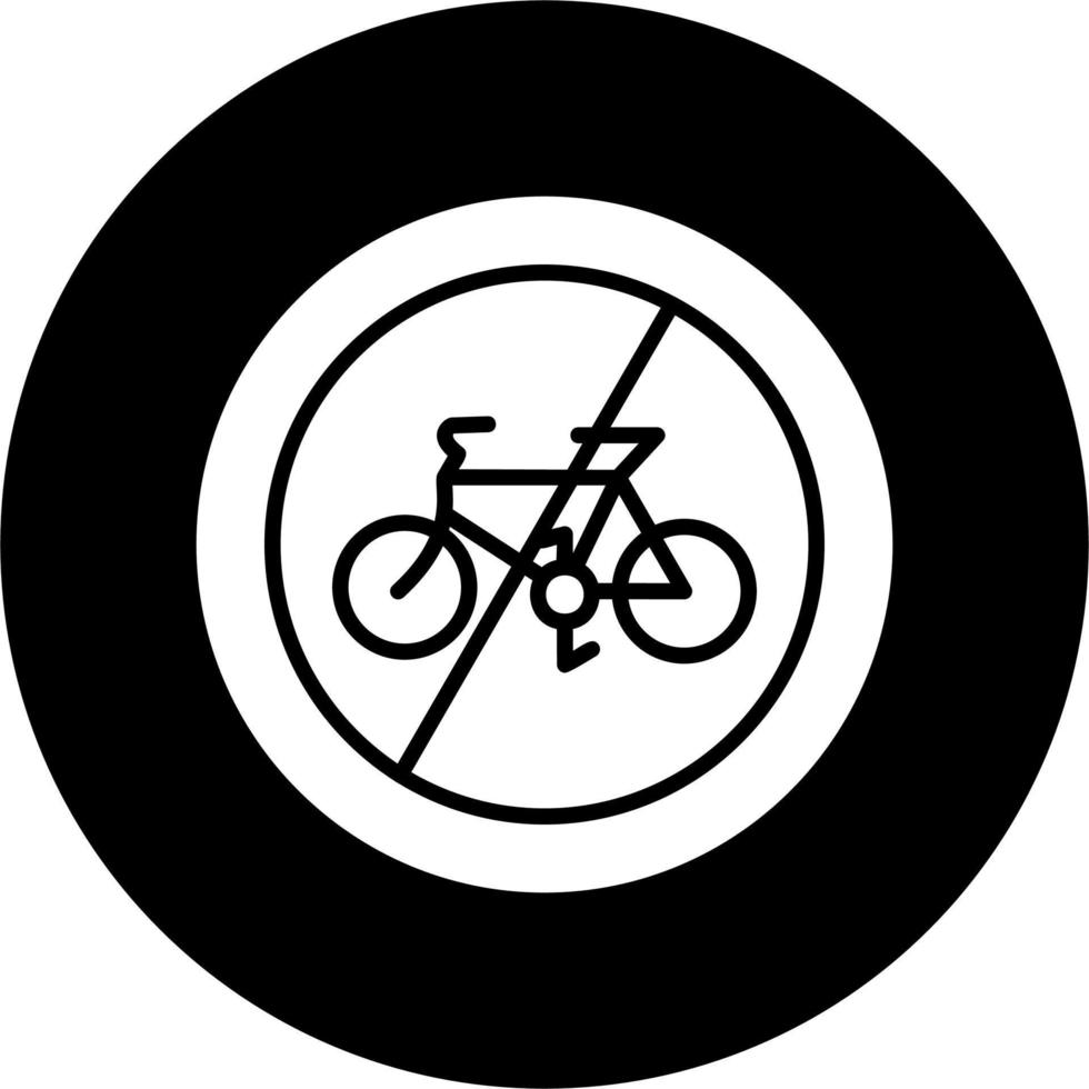 No Cycling Vector Icon