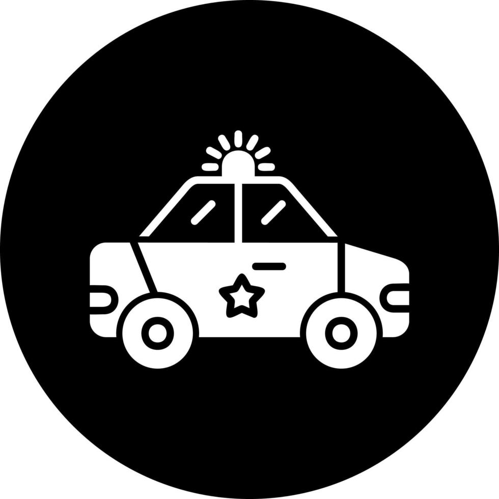 icono de vector de coche de policía