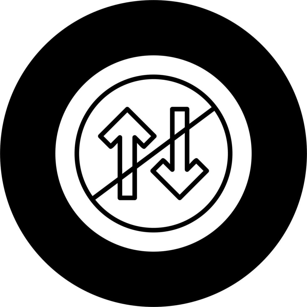 No Two Way Traffic Vector Icon