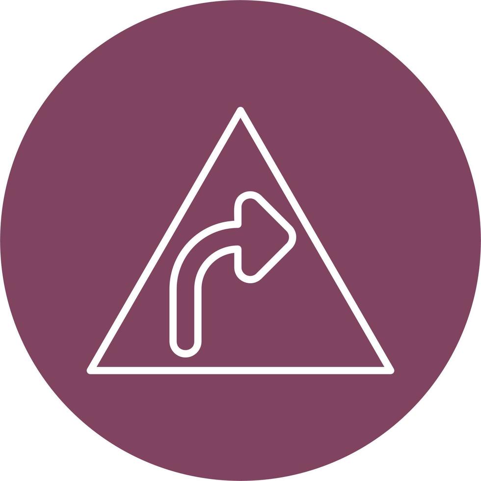 Right Bend Vector Icon