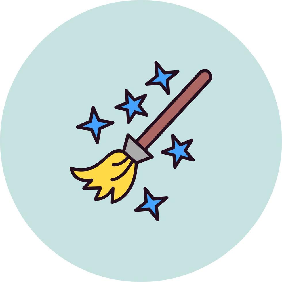 Magic broom Vector Icon