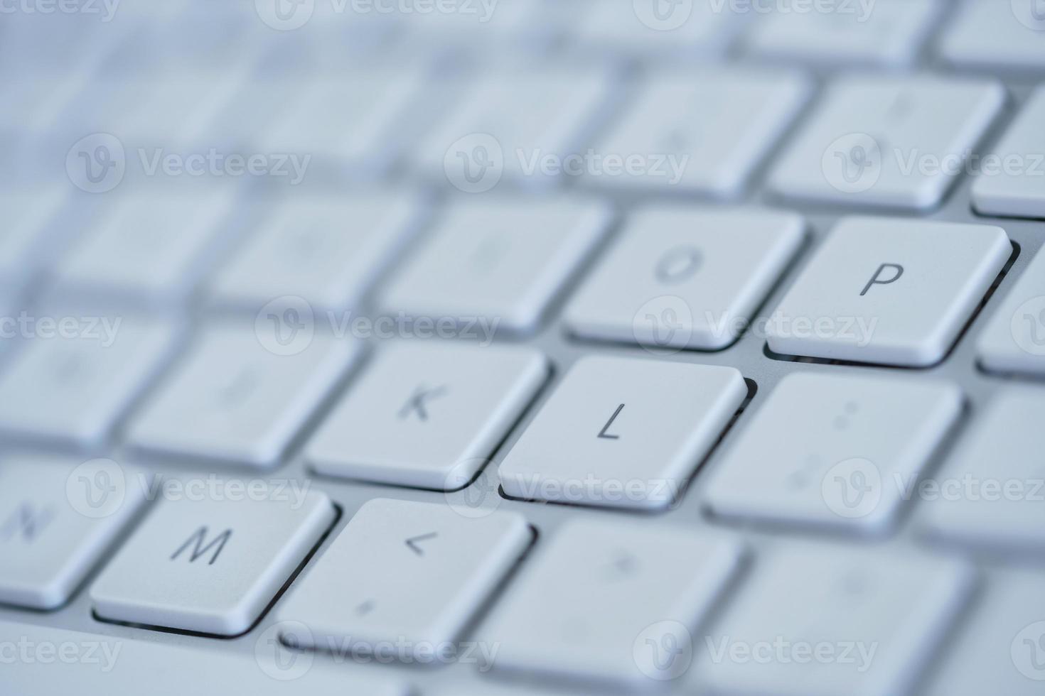 Keyboard of laptop closeup photo