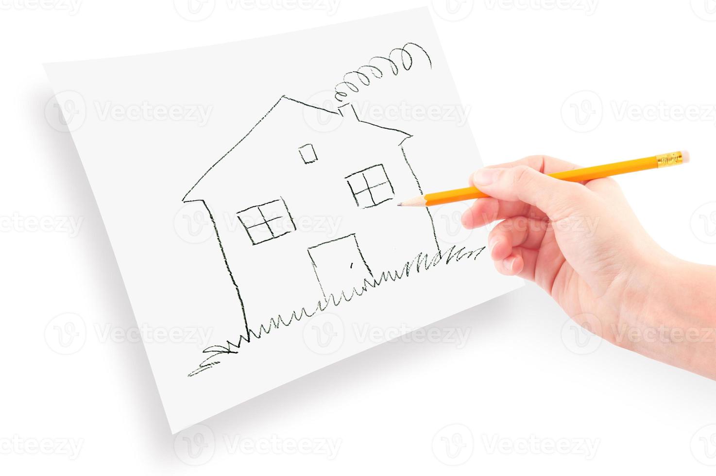 dream home concept on white background photo