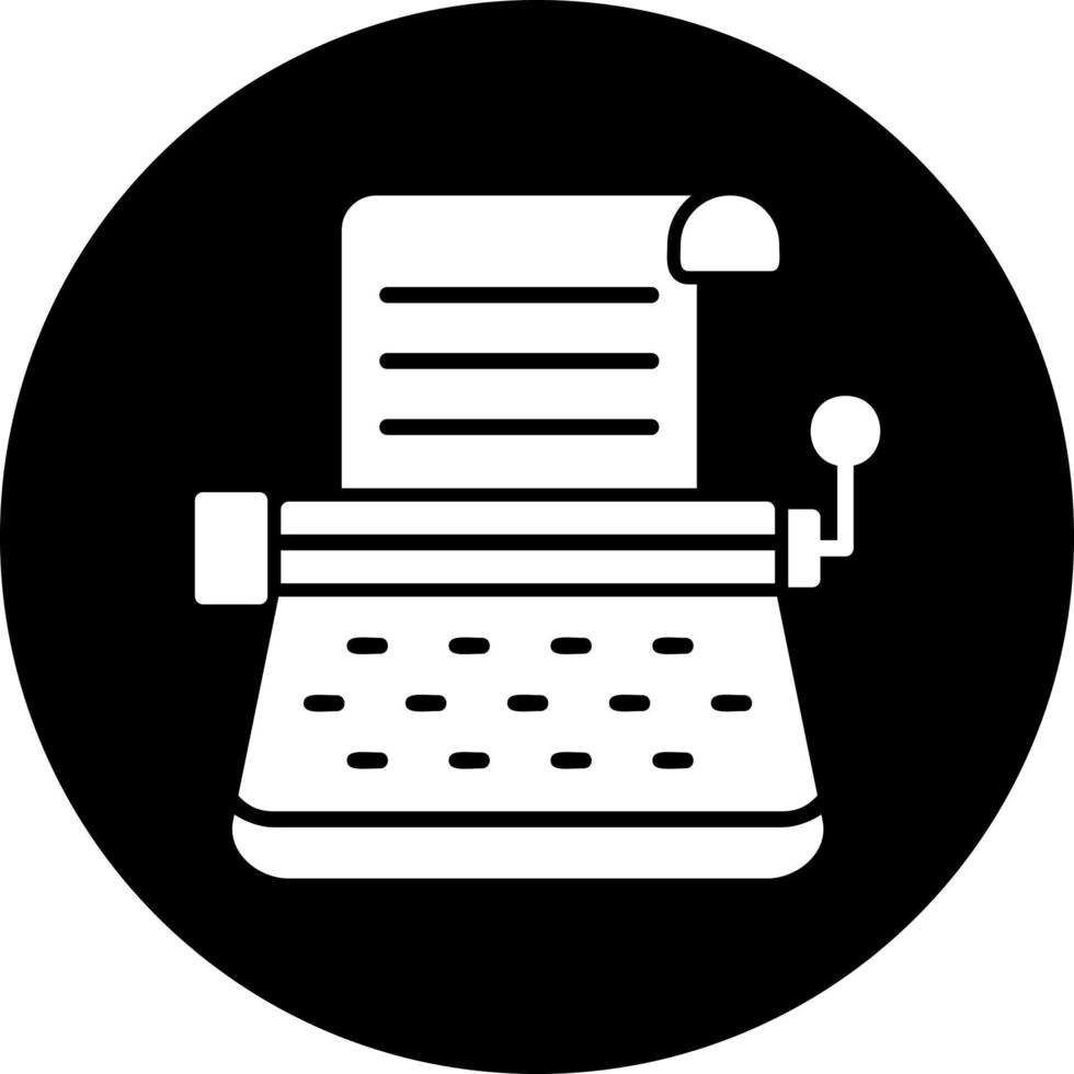 icono de vector de máquina de escribir