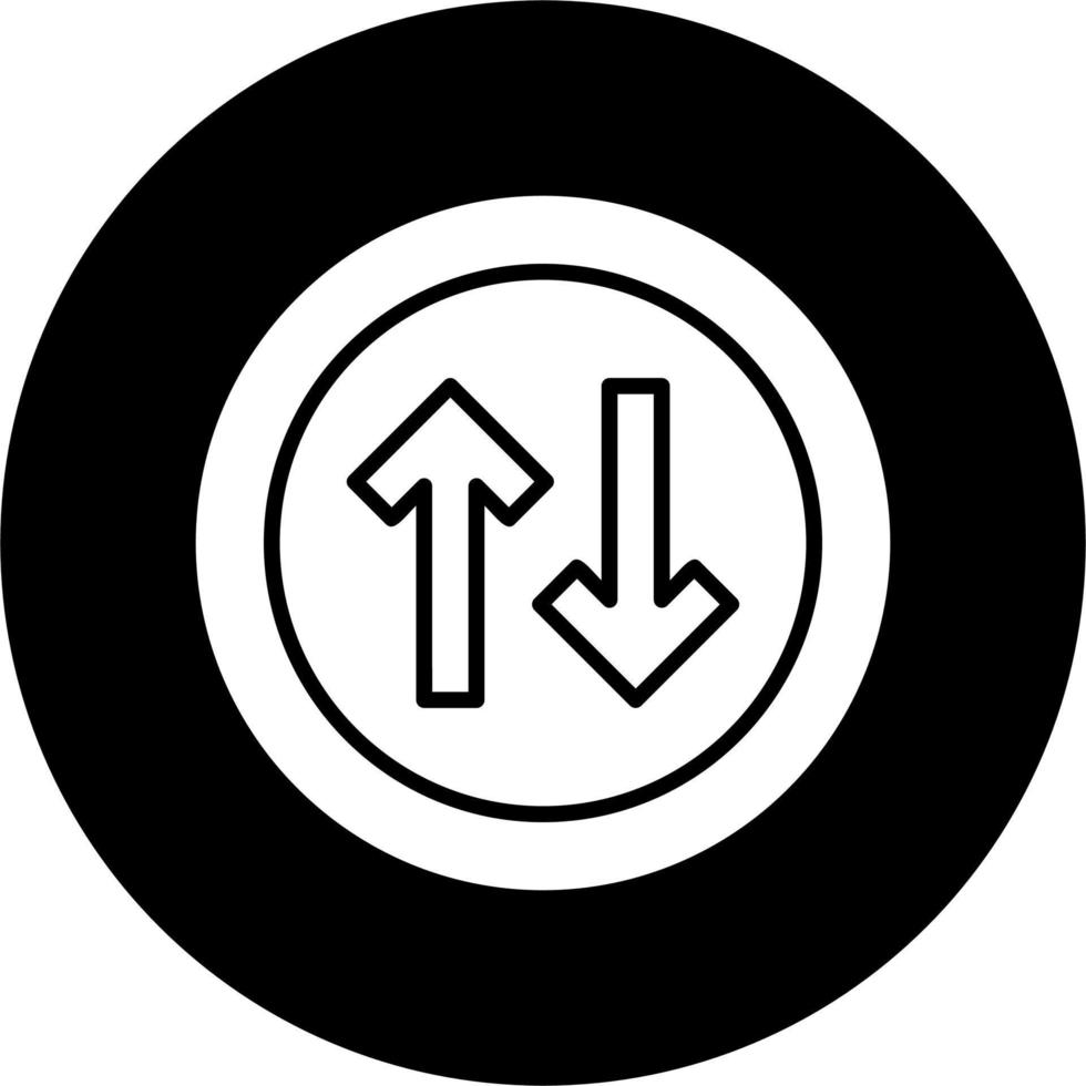 Two Way Traffic Vector Icon