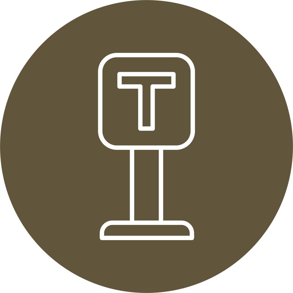 T Junction Vector Icon