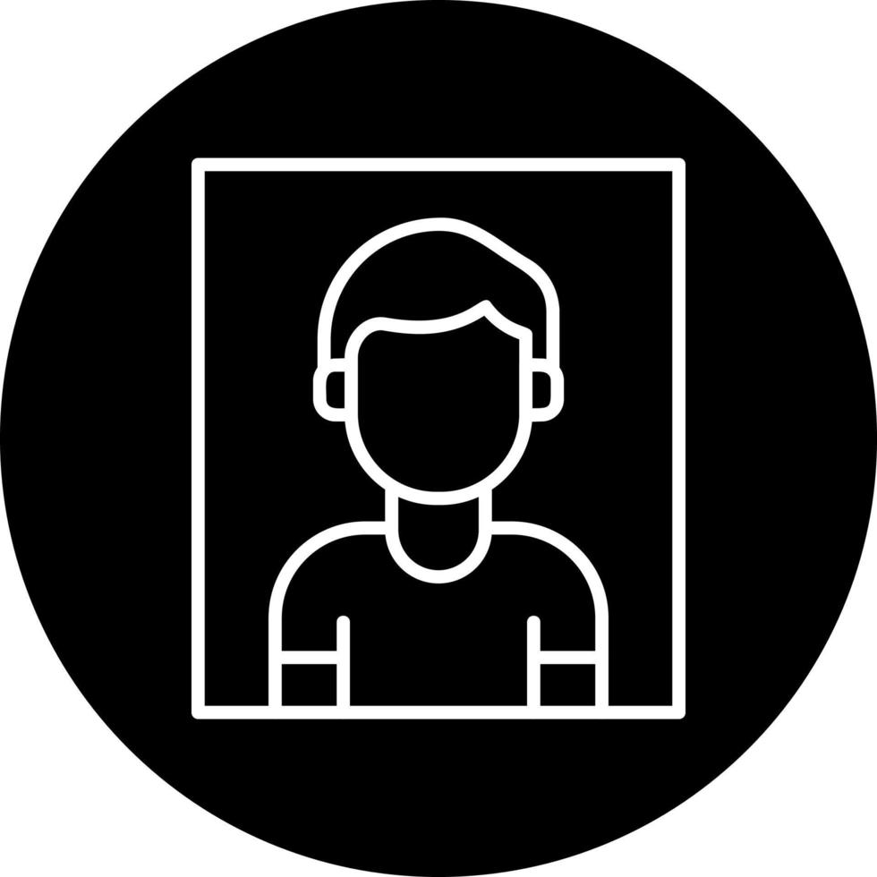 icono de vector de retrato