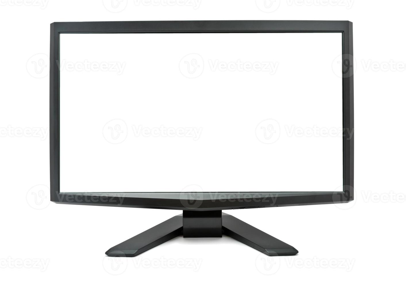 Computer monitor on white background photo