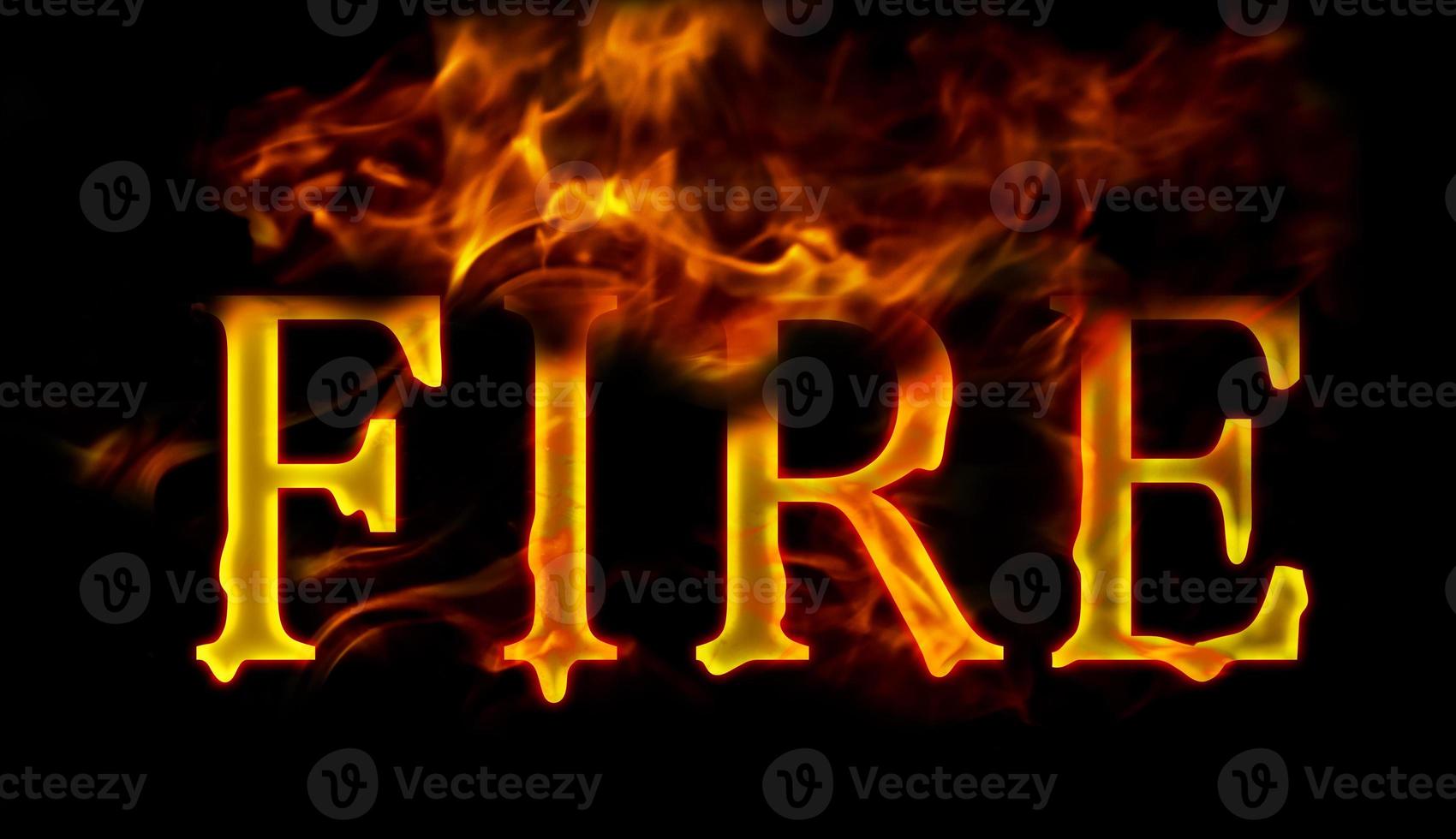 FIRE lettering effect photo