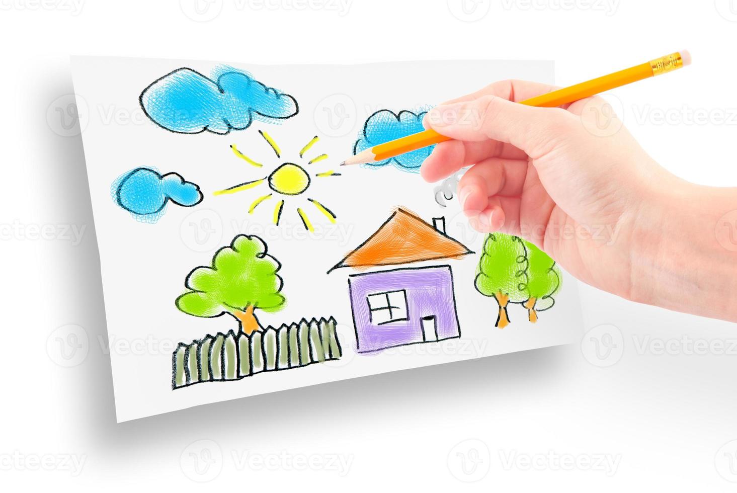 Home concept with drawing photo