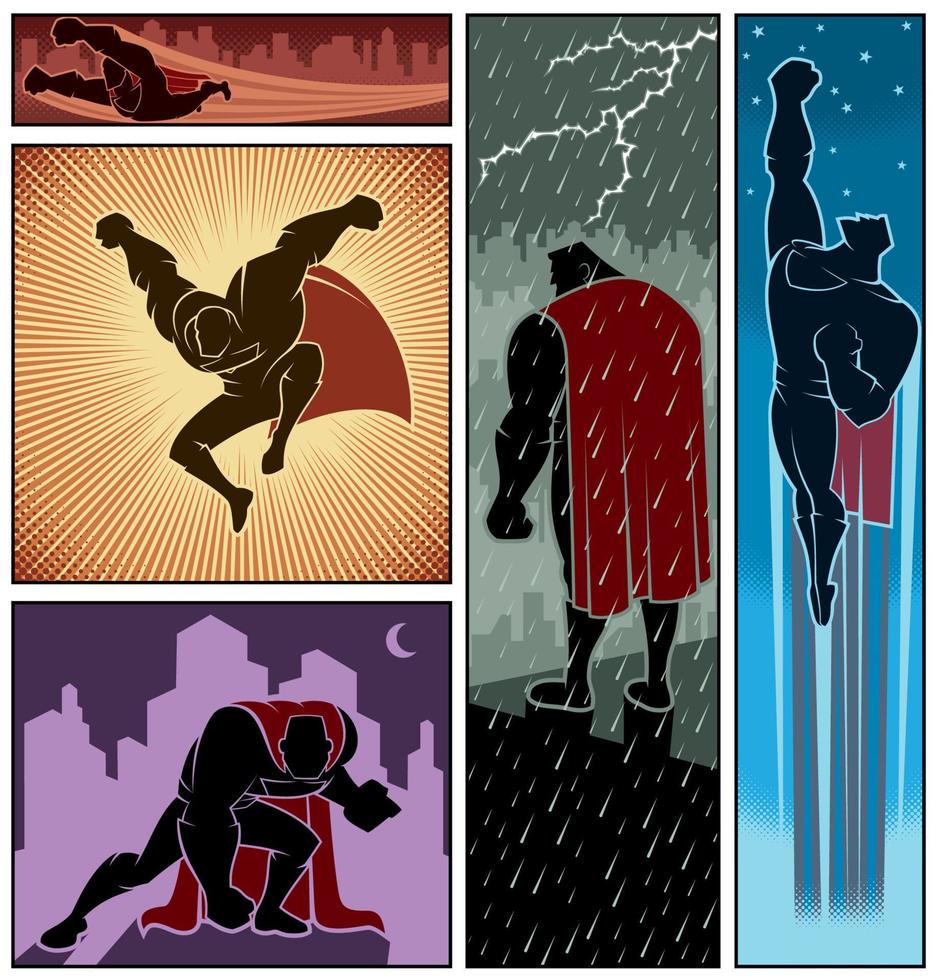 Superhero Banners 3 vector