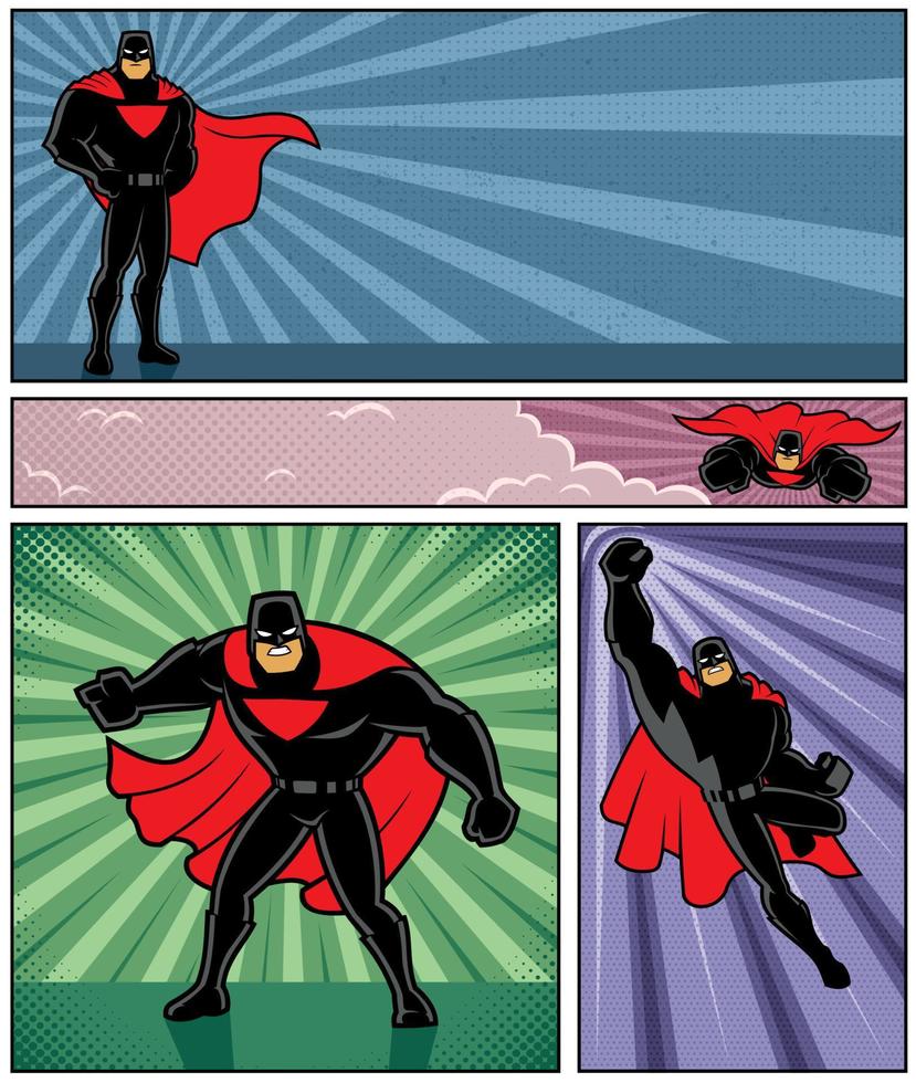 Superhero Banners 4 vector