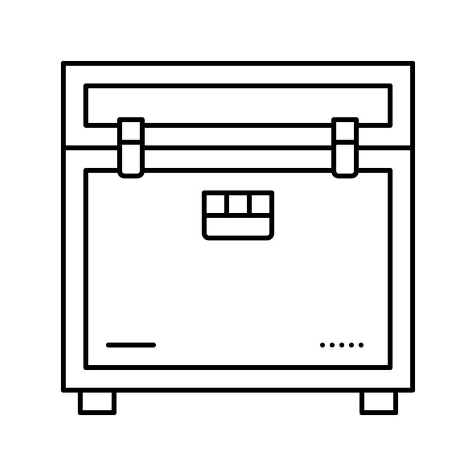 flight case for music equipment line icon vector illustration