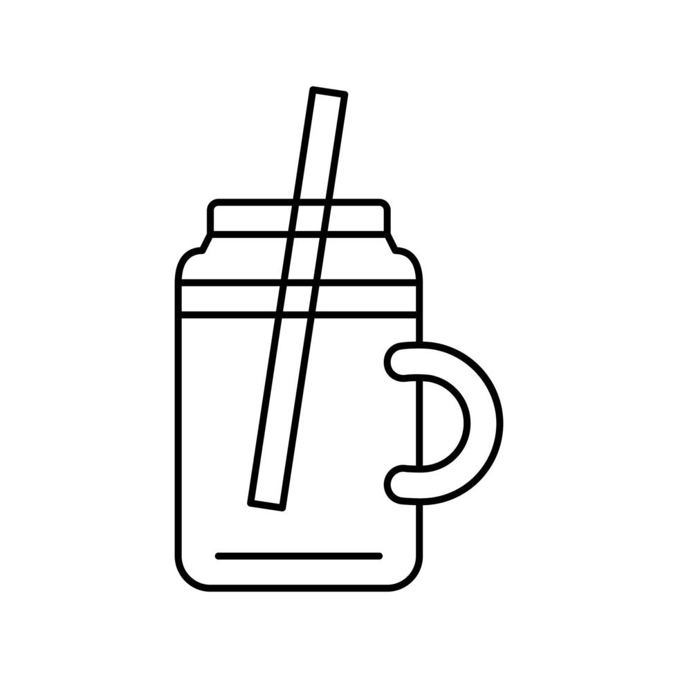 detox vegetarian drinks line icon vector illustration