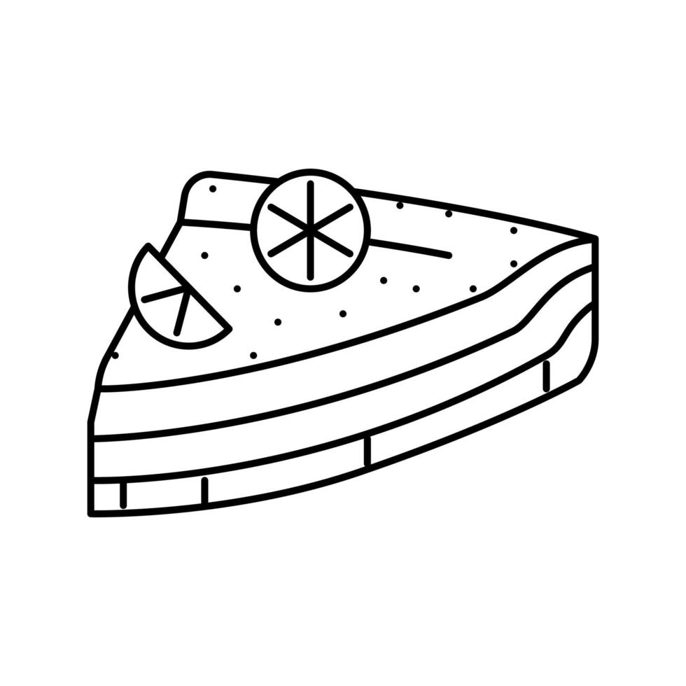 postres de limón línea icono vector ilustración