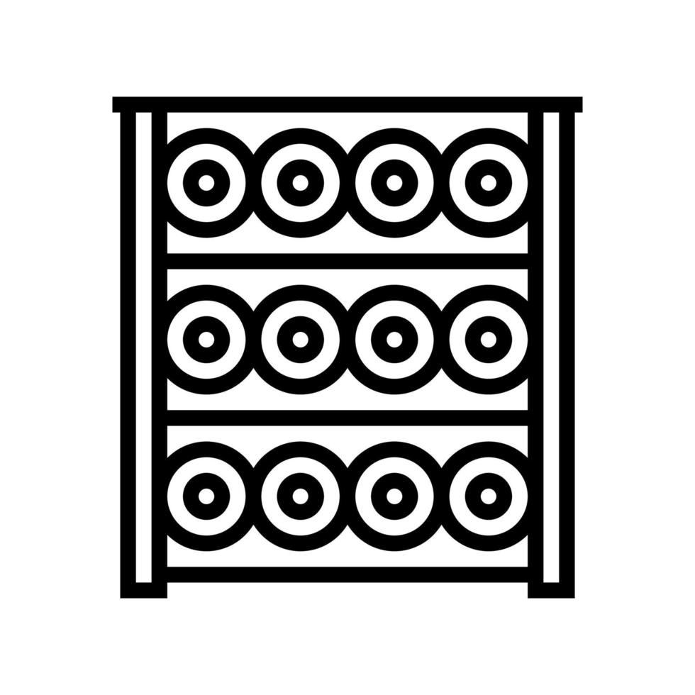 wine rack line icon vector illustration