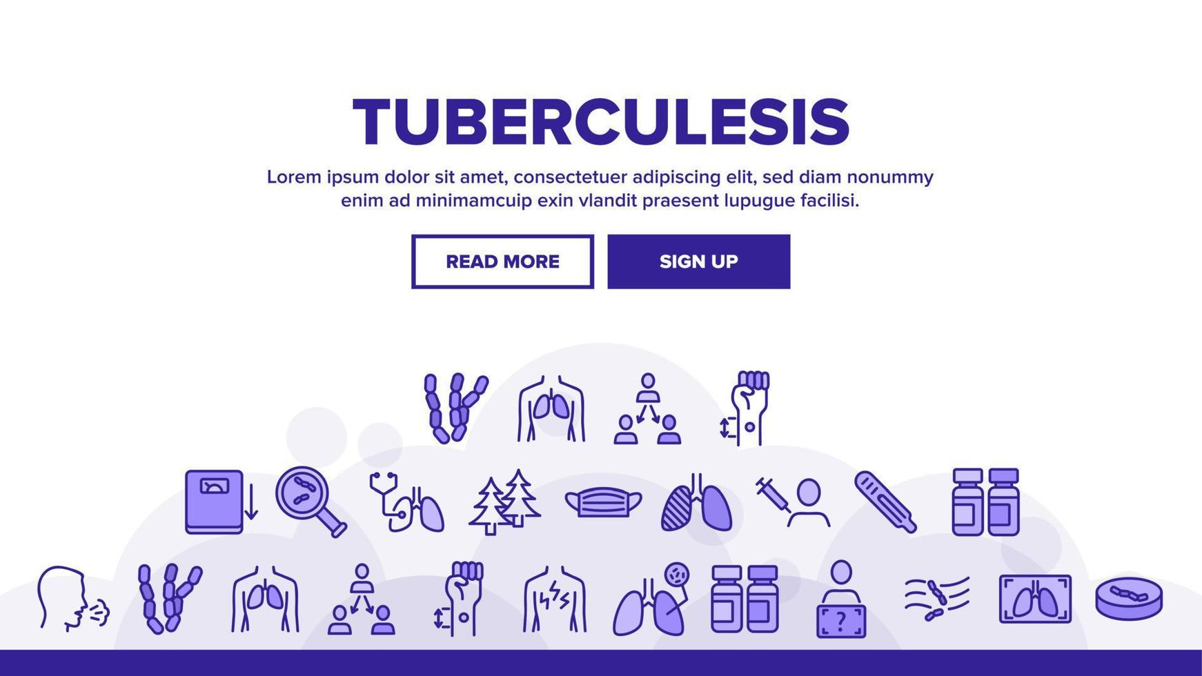 Tuberculosis Disease Landing Header Vector