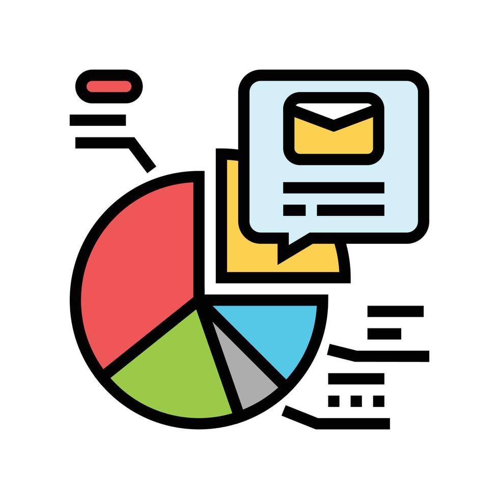 email list segmentation marketing color icon vector illustration