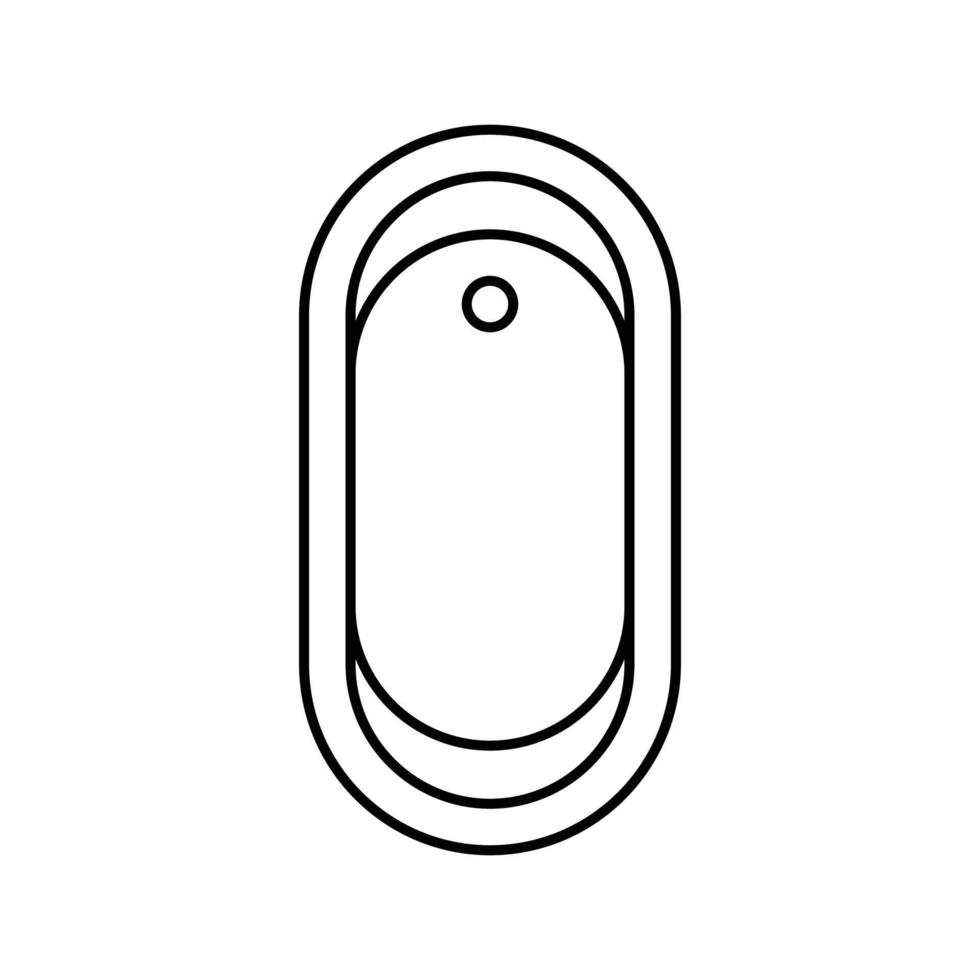 bañera parte superior ver línea icono vector ilustración