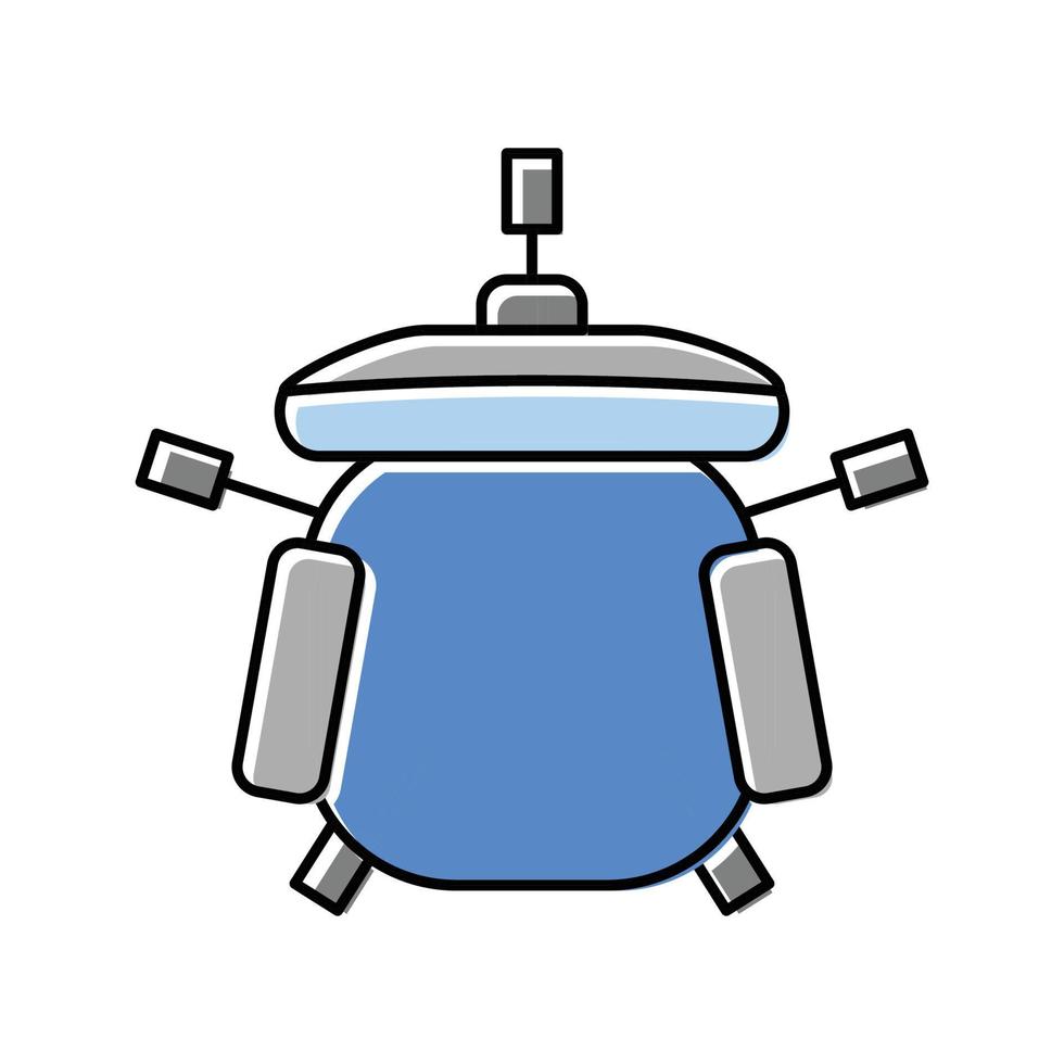 computer chair top view color icon vector illustration