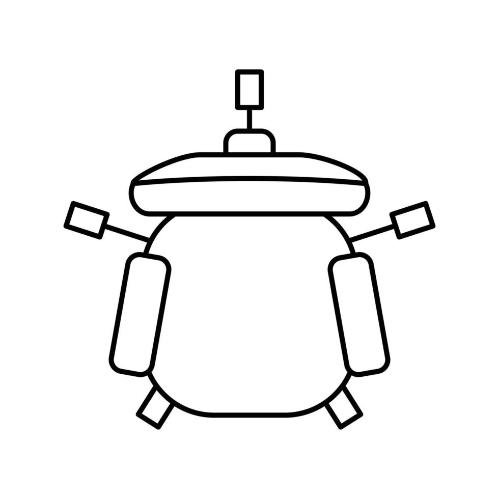 computer chair top view line icon vector illustration