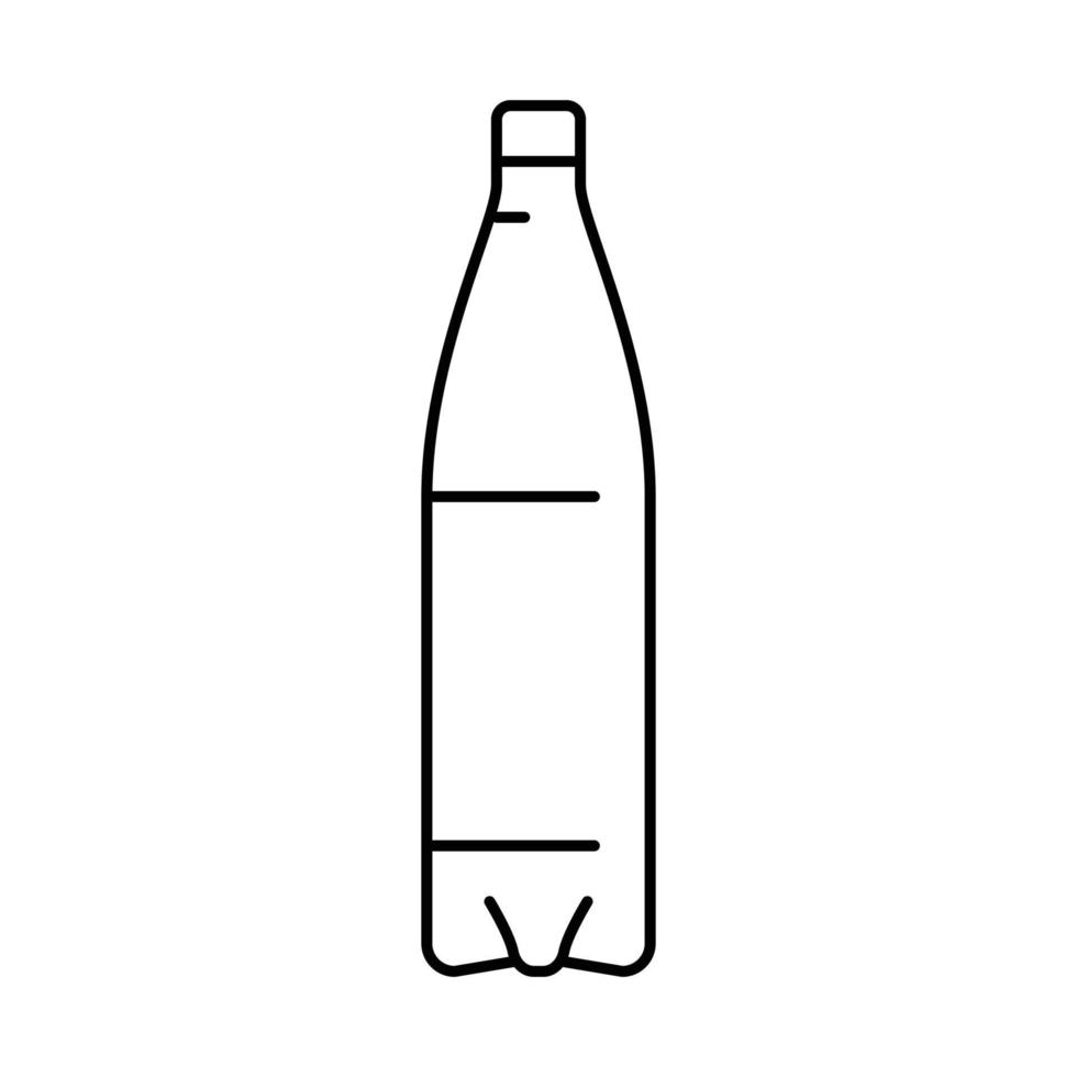 envase agua el plastico botella línea icono vector ilustración