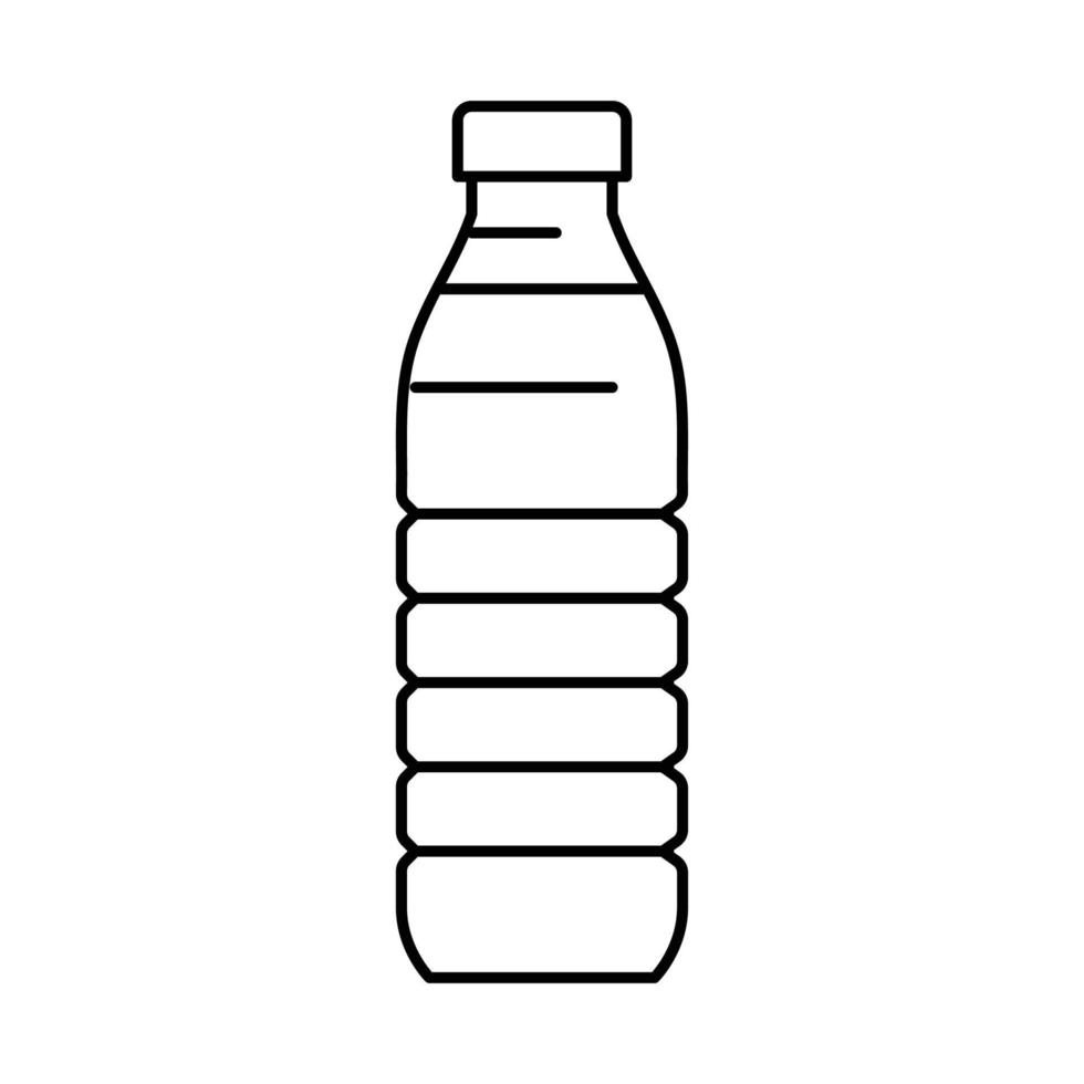 bebida jugo el plastico botella línea icono vector ilustración