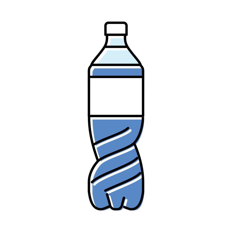 empty soda plastic bottle color icon vector illustration