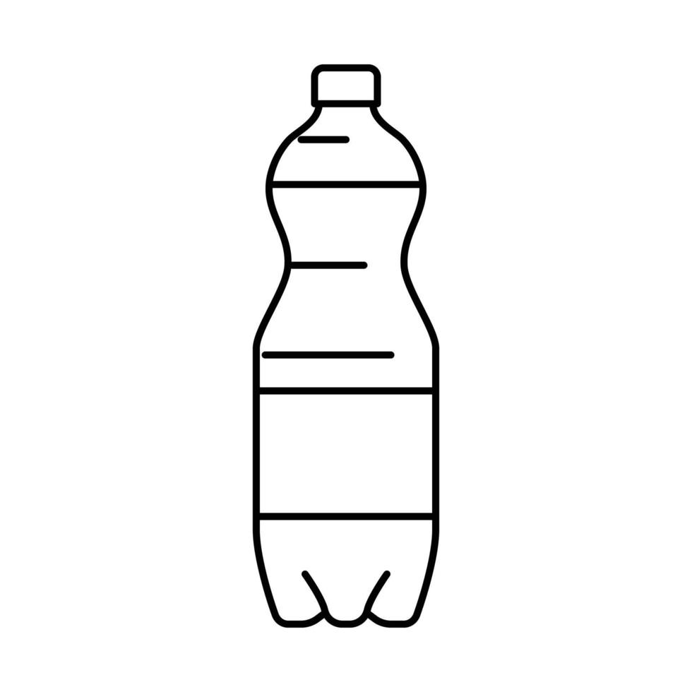 bebida soda el plastico botella línea icono vector ilustración